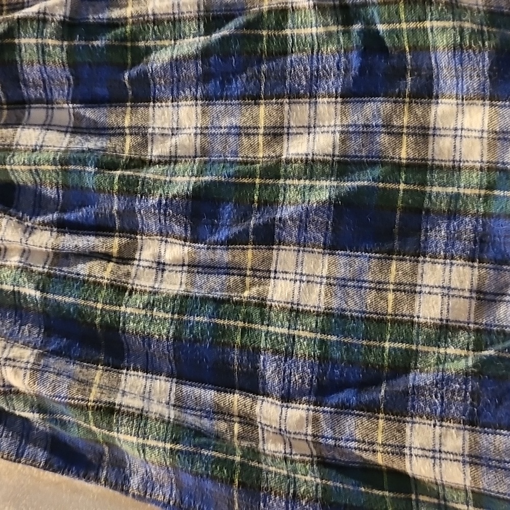 Boxers M Blue Green White Yellow Plaid Vintage - Picture 3 of 6